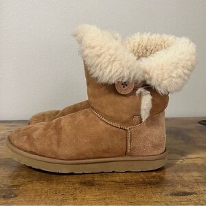 Ugg Bailey Button Boots Chestnut Size 10